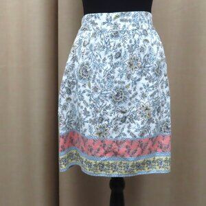 Loft Floral Linen Skirt